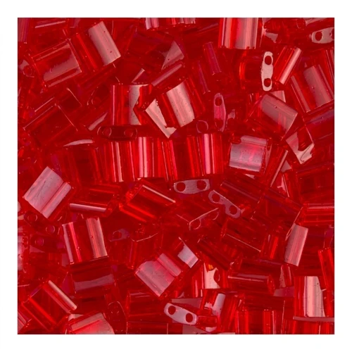 Miyuki Tila Beads 5x5x1.9 mm TL-0140 - Tr Red Orange x10g