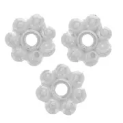 Perla rondella a forma di fiore 7 mm - Argento 925 x1