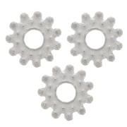 Perla rondella a forma di fiore 9 mm - Argento 925 x1