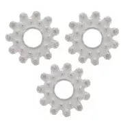 Perla rondella a forma di fiore 9 mm - Argento 925 x1