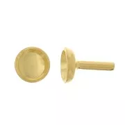 Perno portacabochon 3 mm - Doato con oro fino x1