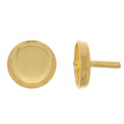 Perno portacabochon 6 mm - Dorato con oro fino x1|raw }}