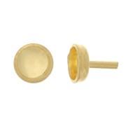 Perno portacabochon 4 mm - Doato con oro fino x1|raw }}
