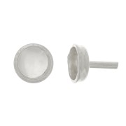 Perno portacabochon 4 mm - Argento 925 x1|raw }}