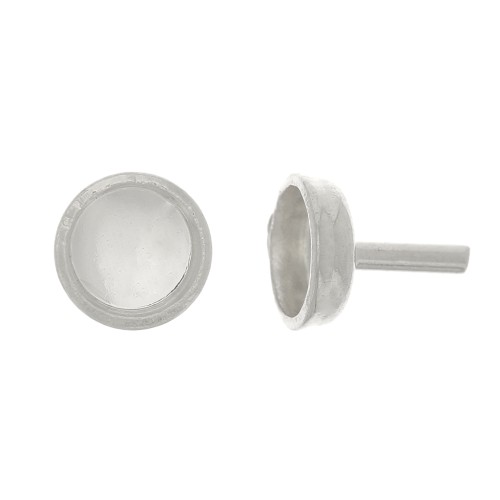 Perno portacabochon 4 mm - Argento 925 x1