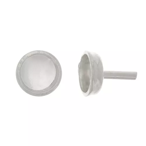 Perno portacabochon 4 mm - Argento 925 x1