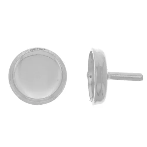 Perno portacabochon 6 mm - Argento 925 x1
