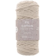 Cordone di cotone macramé -Kesi Art - 3 mm - Naturale (n°12) x40m