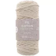 Cordone di cotone macramé -Kesi Art - 3 mm - Naturale (n°12) x40m