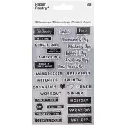 Set di 31 timbri in silicone - Eventi