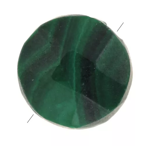 Perla quadrata pietra semipreziosa sfaccettata 6 mm - Malachite x1