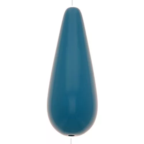 Perlina di resina pera 40x16 mm - Blu anatra x1