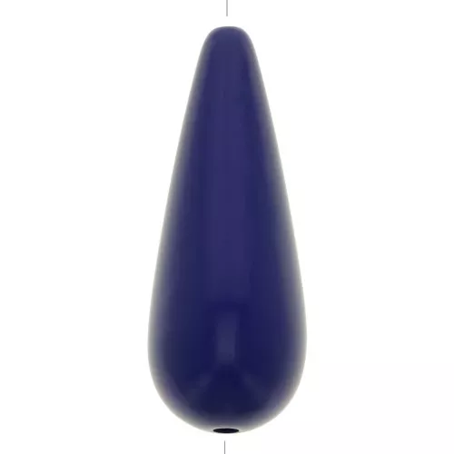 Perlina di resina pera 40x16 mm - Blu marina x1