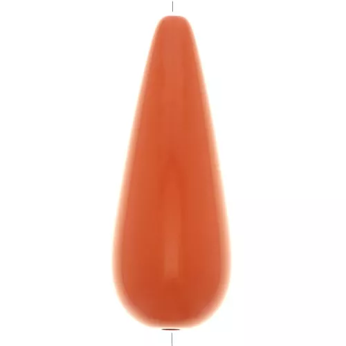 Perlina di resina pera 40x16 mm - Terracotta x1