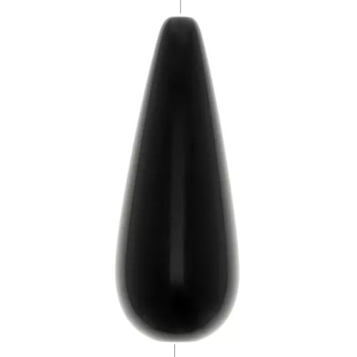 Perlina di resina pera 40x16 mm - Nero x1