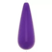Perlina di resina pera 40x16 mm - Viola x1