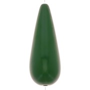 Perlina di resina pera 40x16 mm - Verde scuro x1