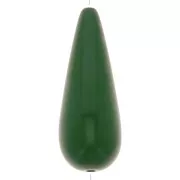Perlina di resina pera 40x16 mm - Verde scuro x1