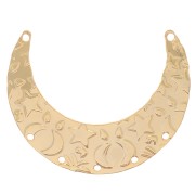 Distanziatore mezzaluna 35x26 mm - stelle - dorato con oro fino x1|raw }}