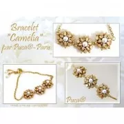 Perle in vetro Piros® di Puca® 2x5 mm Dark Violet Metallic Mat x10g