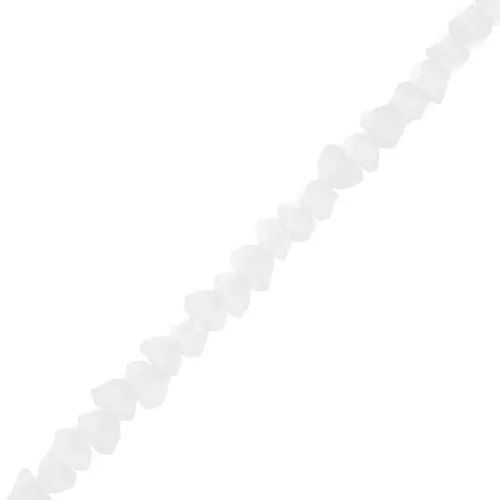 Perle di vetro irregolari sfaccettate 3mm - Bianco x33cm