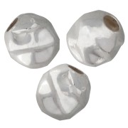 Perla rotonda stropicciata da 5 mm - Argento 925 x5
