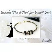 Bracciale in corda ritorta con estremità svitabile-Bordeaux Dorato con oro fino x1