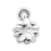 Ciondolo stella Ossido di zirconio in Argento mm. 8 Crystal x1