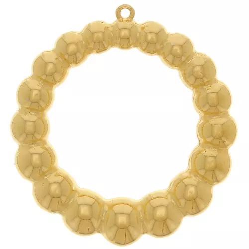 Pendente effetto palline rotonde 41 mm - Dorato con oro fino x1