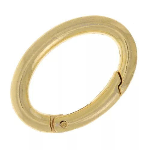 Chiusura ovale moschettone 30 mm - dorato con oro fino x1