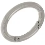 Chiusura a moschettone ovale 34 mm - Rodio x1