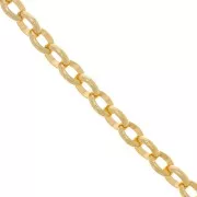 Catena in alluminio Jaseron ovale 11,5 mm - maglie aperte - Dorato x50cm