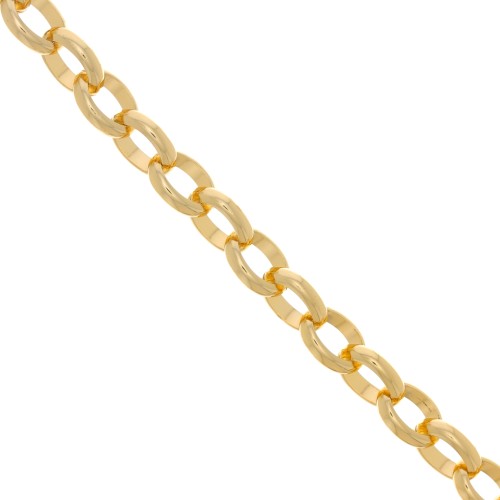 Catena in alluminio Jaseron ovale 11,5 mm - maglie aperte - Dorato x50cm