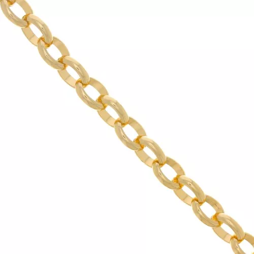 Catena in alluminio Jaseron ovale 11,5 mm - maglie aperte - Dorato x50cm