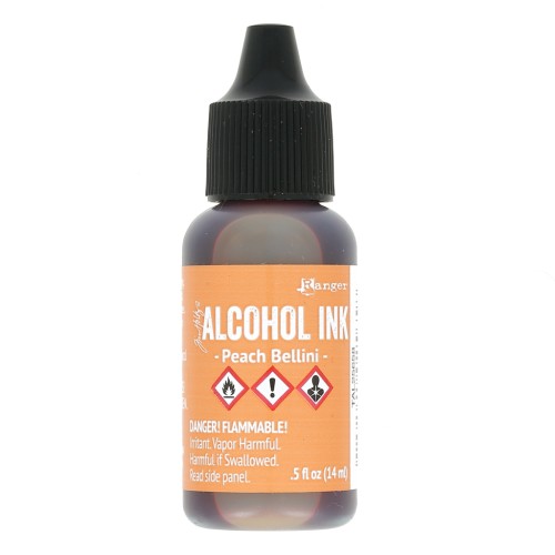 Inchiostro trasparente a alcol Adirondack Tim Holtz - Peach Bellini x14ml