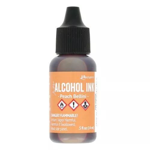 Inchiostro trasparente a alcol Adirondack Tim Holtz - Peach Bellini x14ml