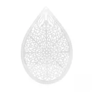 Pendente leggero goccia mm. 48 argentato x1