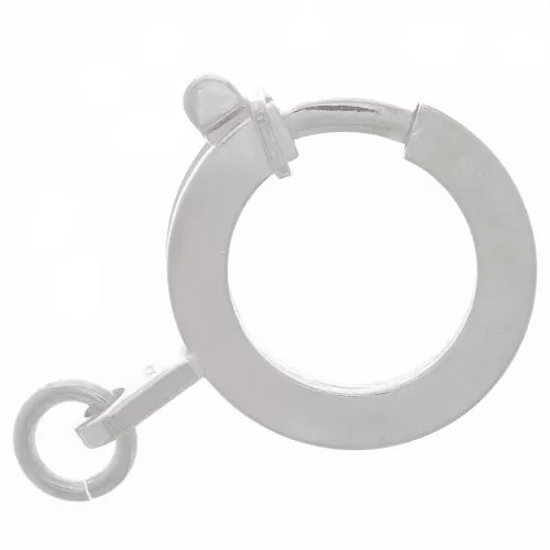 Chiusura a molla 15 mm con anello aperto - Argento 925 x1