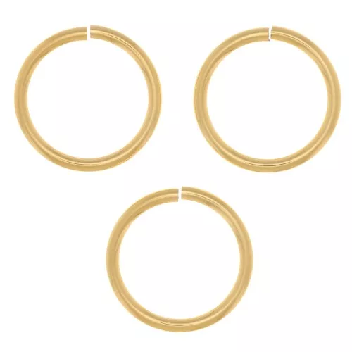 Anelli aperti 10x1 mm -Gold filled x4