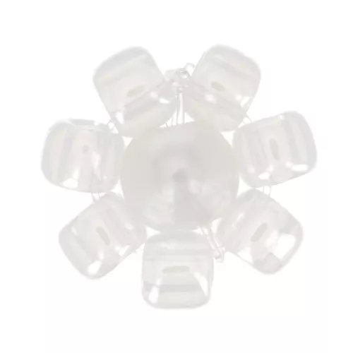 Fiore di perle di rocaille - margherita 7 mm - Bianco perlato x1
