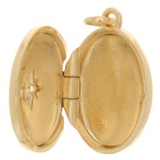 Ciondolo portafoto con Ossido di zirconio 20x15 mm - placcato oro 3 micron x1