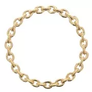 Anello - Catena sottile forzatina - Misura 58 - placcato oro 3 micron x1