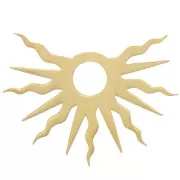 Ciondolo a forma di mezzo sole scavato 11x15mm-escluso Perles&Co -Gold filled x1