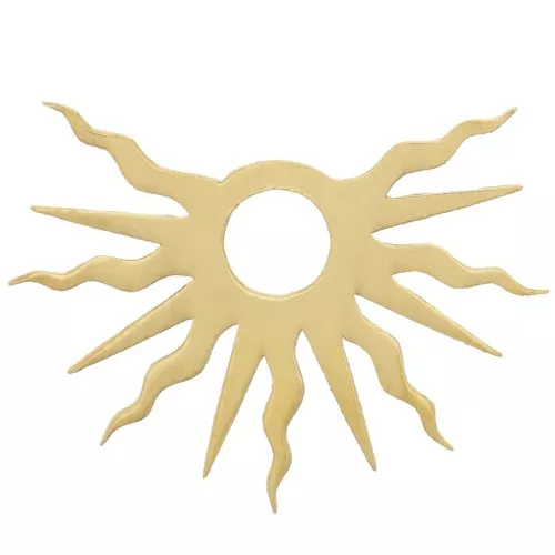 Ciondolo a forma di mezzo sole scavato 11x15mm-escluso Perles&Co -Gold filled x1