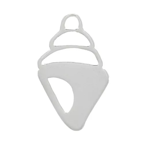 Mini ciondolo conchiglia 10x6 mm - Argento 925 x1