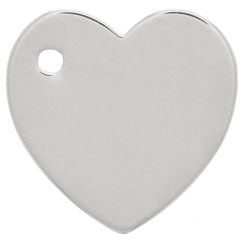 Ciondolo a forma di cuore 13 mm - Argento 925 x1