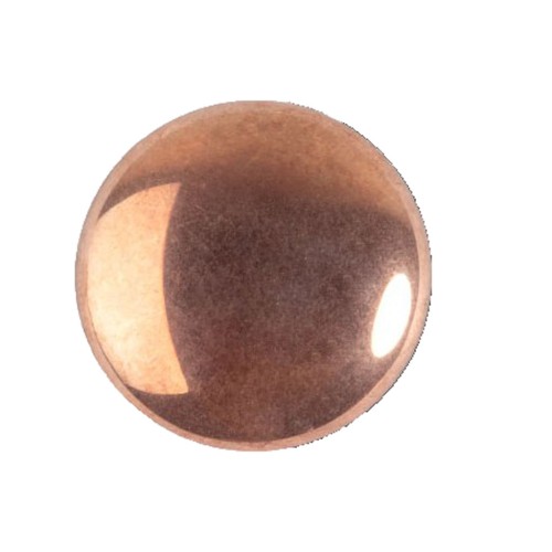 Cabochon di vetro di Puca® 18 mm Jet Capri Gold x1