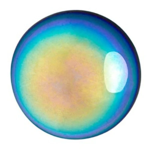 Cabochon rotondo di vetro di Puca® 25 mm - Jet AB x1