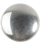 Cabochon rotondo di vetro di Puca® 25 mm - Jet Silver x1