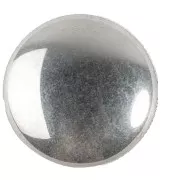 Cabochon rotondo di vetro di Puca® 25 mm - Jet Silver x1